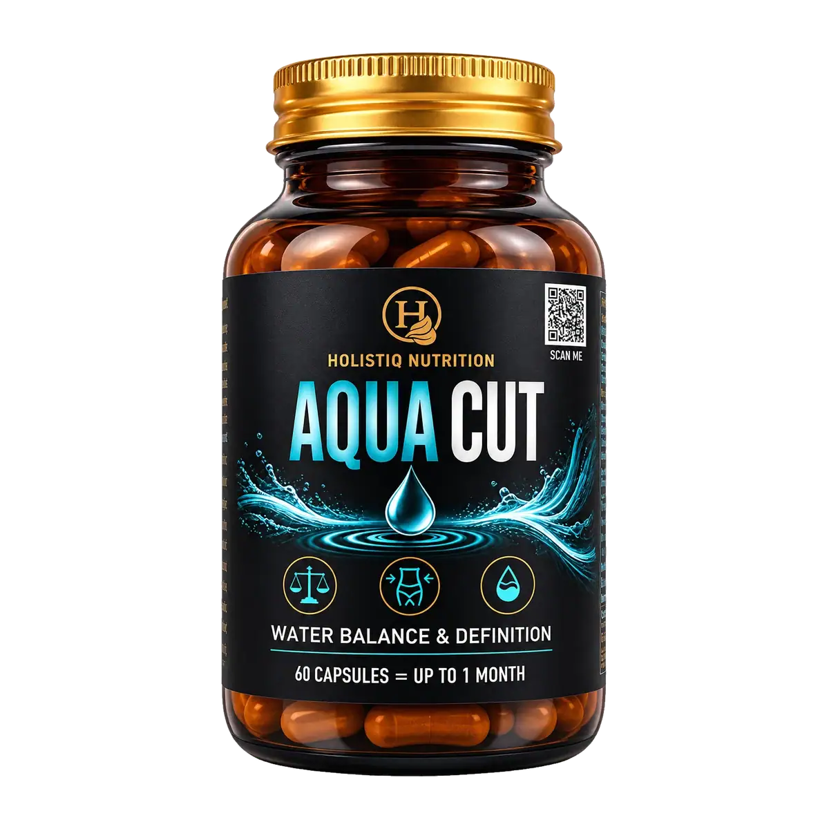 AQUA CUT – Holistiq Nutrition, 60 капсули